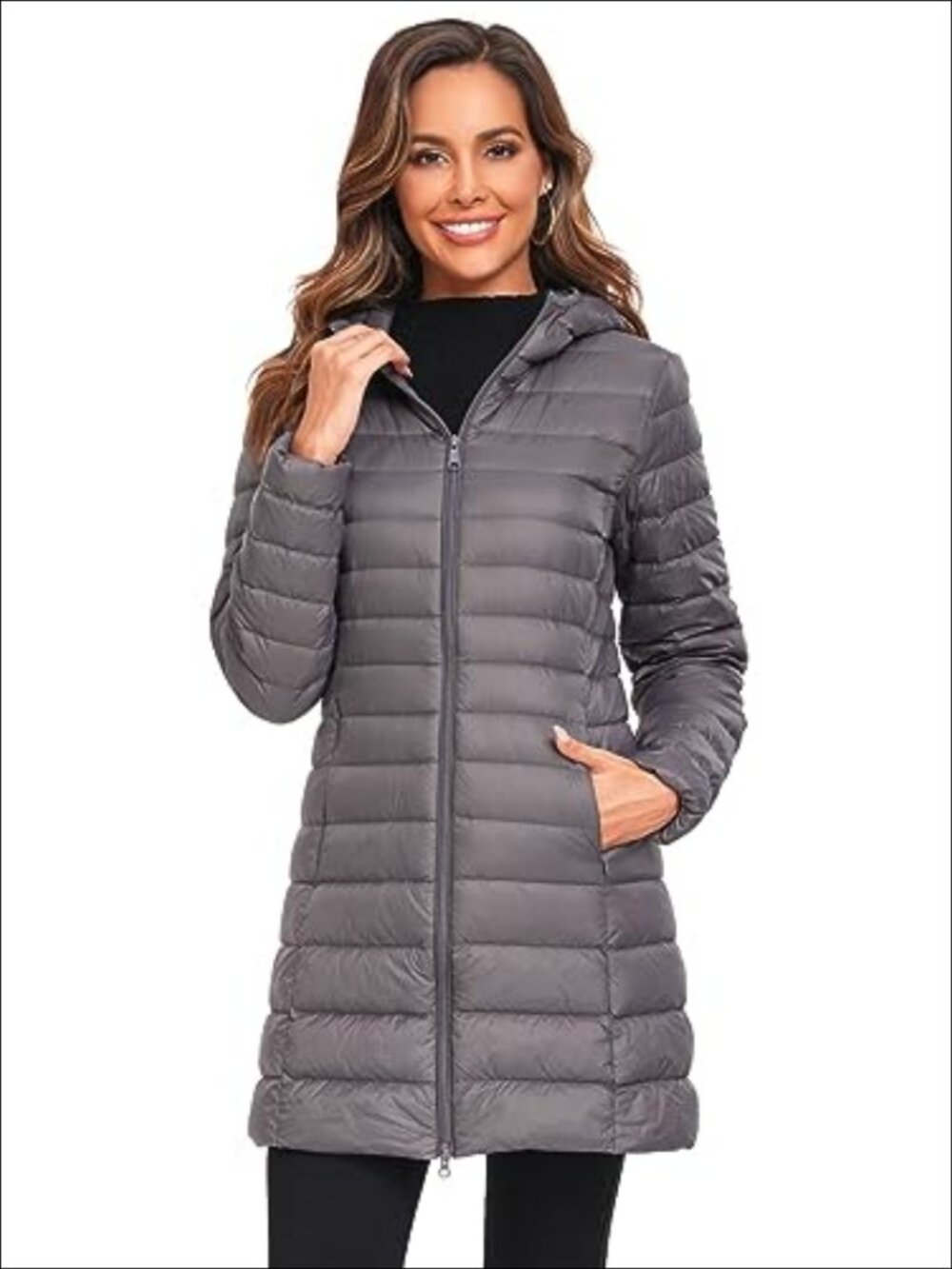 Women's Ultralight Packable Down Puffer Jacket Hooded Winter Coat
